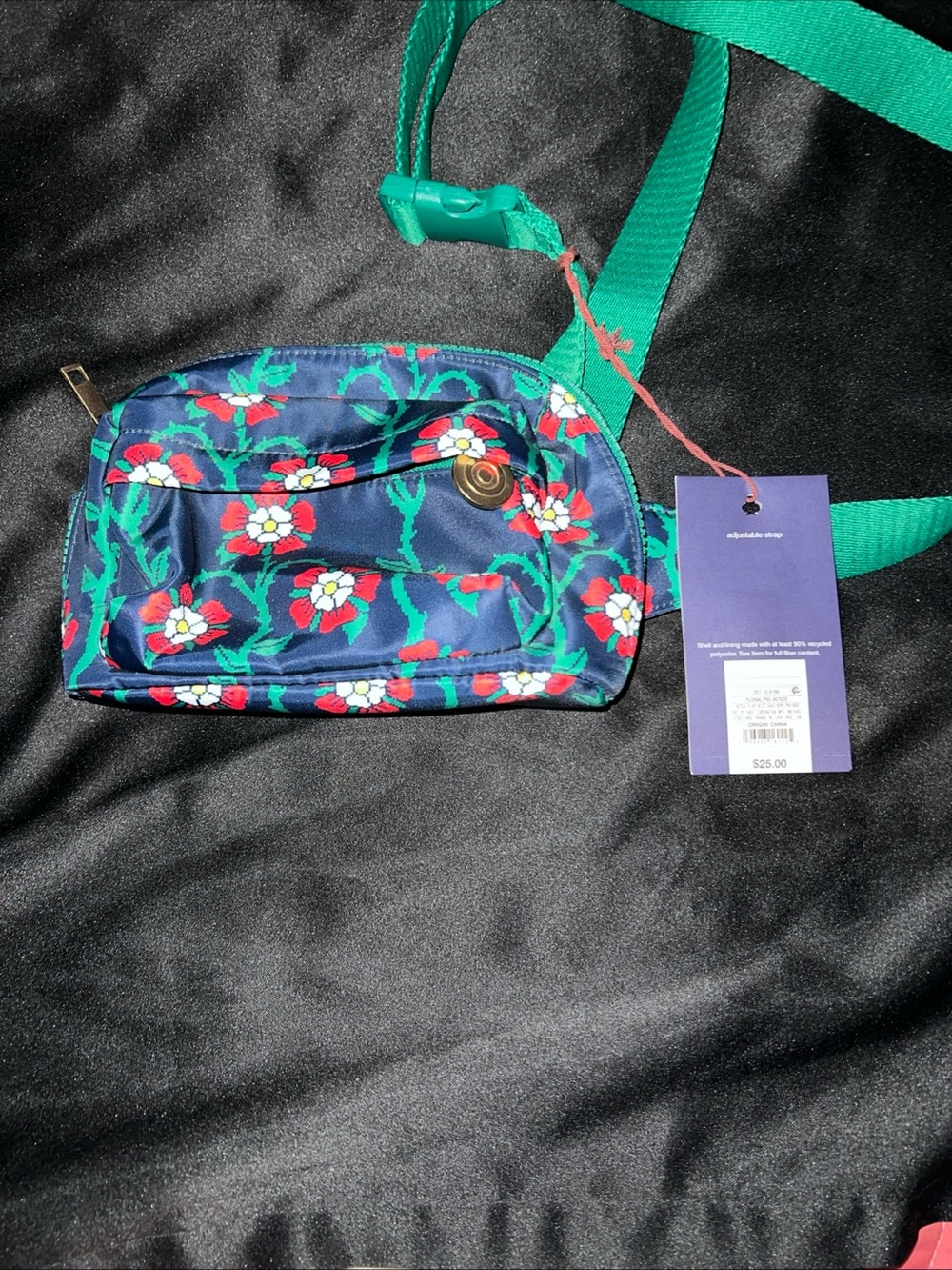 NWT target x rowing blazers belt bag blue red and green floral